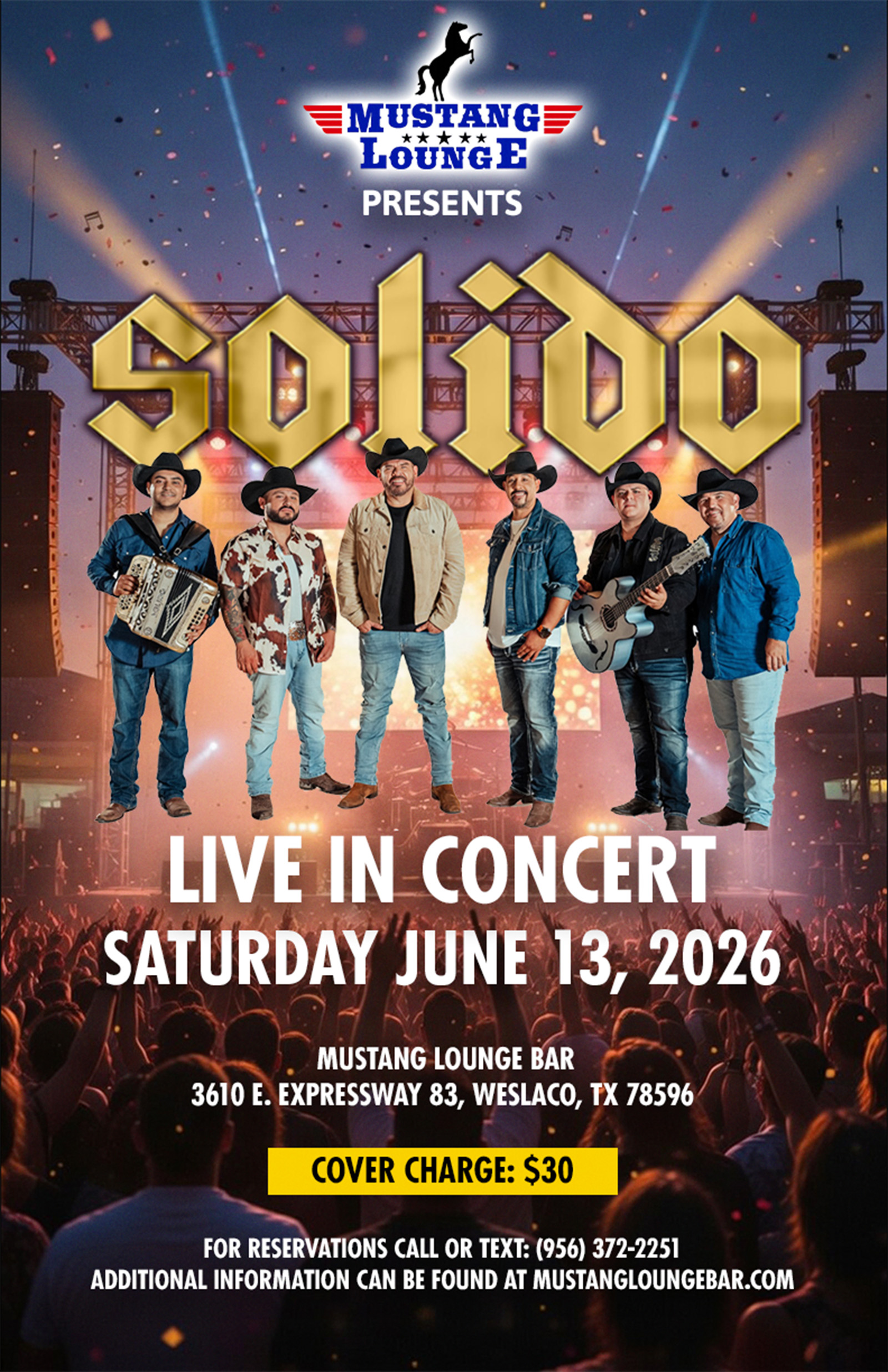Solido Live in Concert – Saturday, June 13, 2026