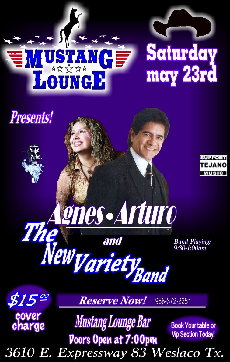 Agnes Torres and Arturo New Variety Band Live in Concert at Mustang Lounge Bar – Saturday, May 23, 2026