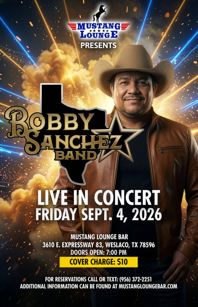 Bobby Sanchez Band LIVE at Mustang Lounge – Friday, Sept. 4, 2026 | Only $10 Cover!