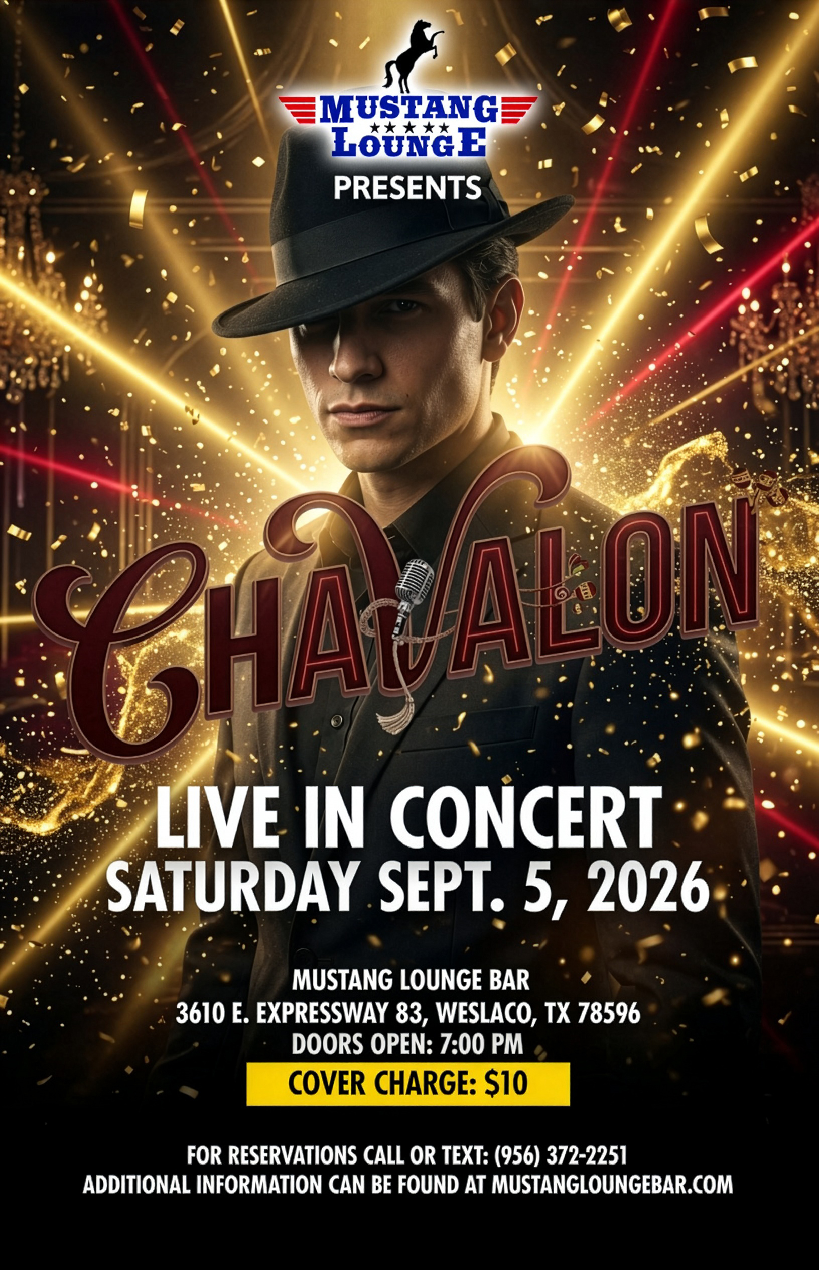 Chavalon Live in Concert – Saturday, Sept. 5, 2026