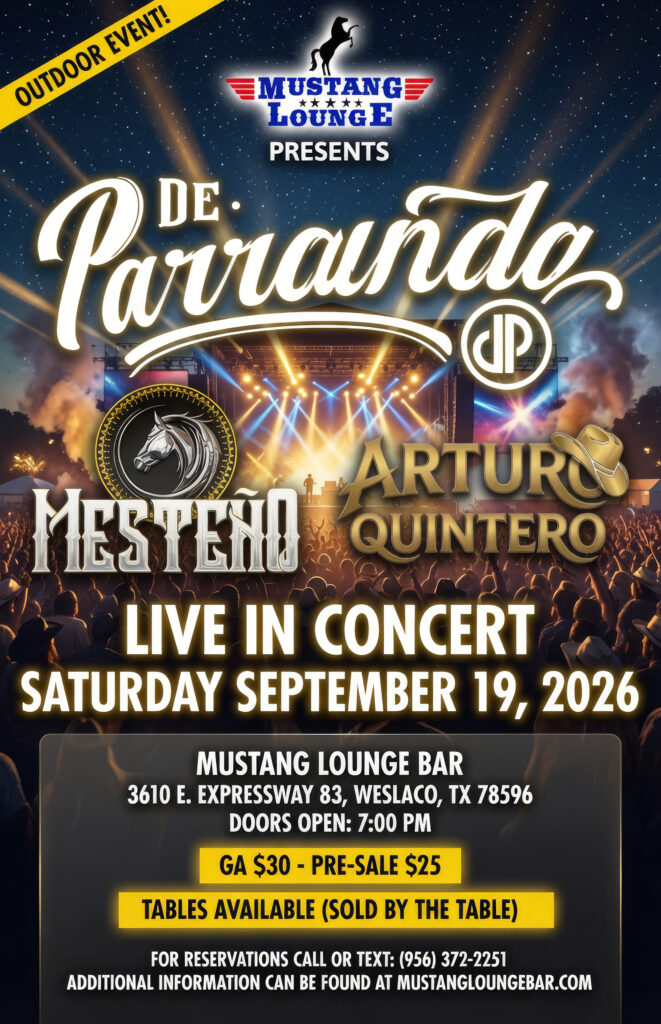 Mesteno & Arturo Quintero Live in Concert - De Parranda Outdoor Event at Mustang Lounge