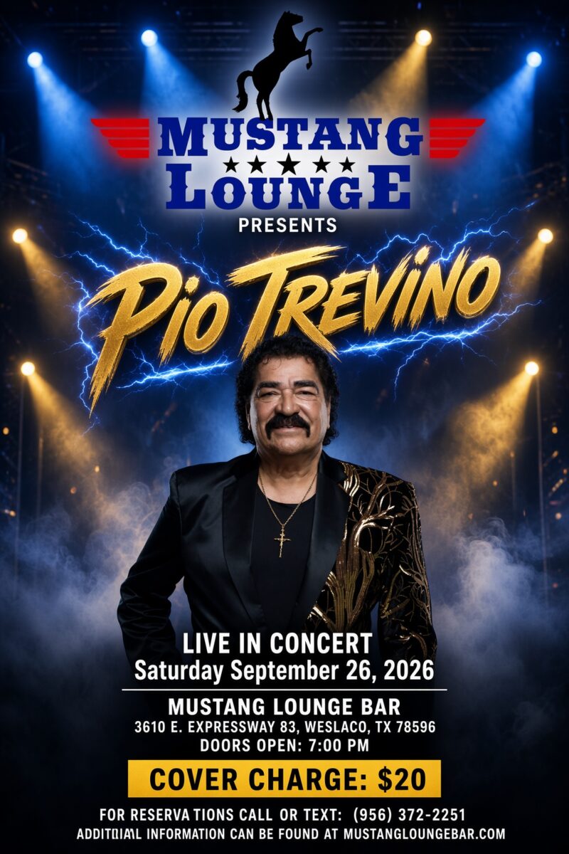 Pio Trevino Live in Concert – Saturday, Sept. 26, 2026 | $20 Cover