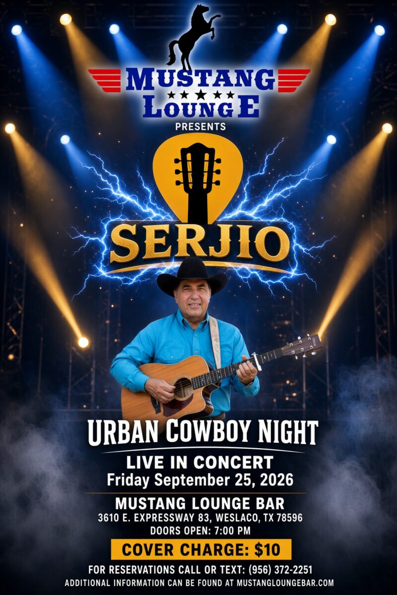 Serjio Ropin’ the Wind, Live in Concert – Urban Cowboy Night | Friday, Sept. 25, 2026 | $10 Cover