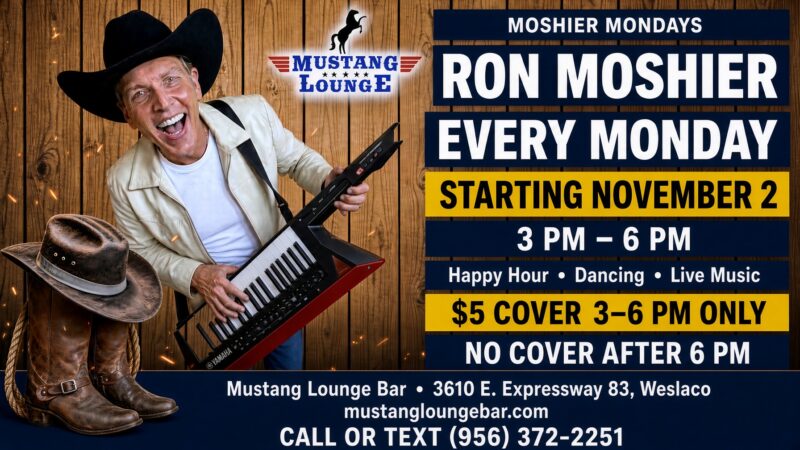 Ron Moshier Every Monday at Mustang Lounge, Starting November 2